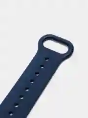 Темно-синий фирменный ремешок для браслета Xiaomi Mi Band 5 / 6 силиконовый ми бэнд
