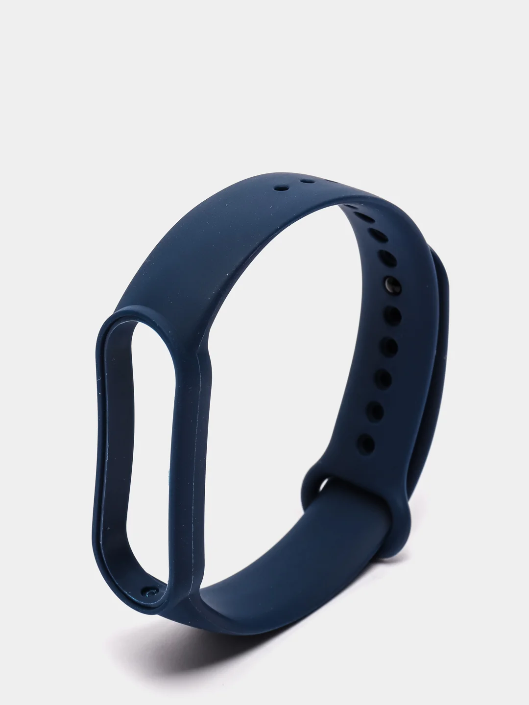 Темно-синий фирменный ремешок для браслета Xiaomi Mi Band 5 / 6 силиконовый ми бэнд