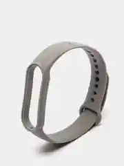 Серый фирменный ремешок для браслета Xiaomi Mi Band 5 / 6 силиконовый ми бэнд