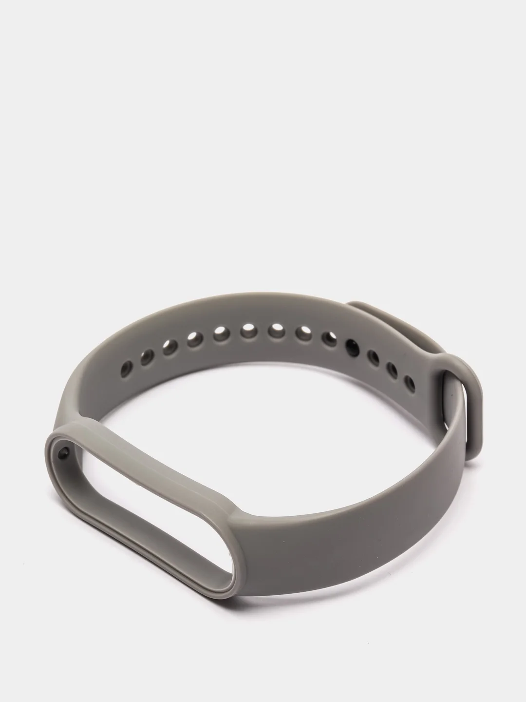 Серый фирменный ремешок для браслета Xiaomi Mi Band 5 / 6 силиконовый ми бэнд