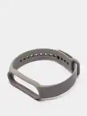 Серый фирменный ремешок для браслета Xiaomi Mi Band 5 / 6 силиконовый ми бэнд