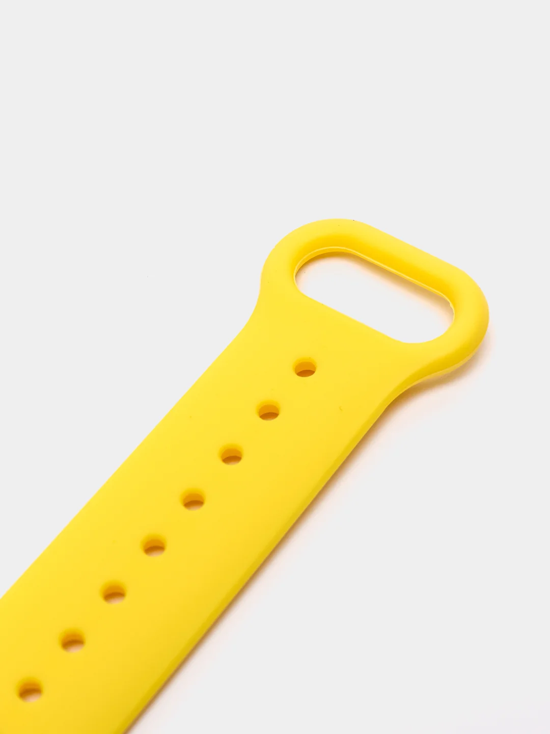Желтый фирменный ремешок для браслета Xiaomi Mi Band 5 / 6 силиконовый ми бэнд