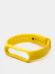 Желтый фирменный ремешок для браслета Xiaomi Mi Band 5 / 6 силиконовый ми бэнд