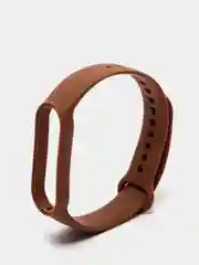 Коричневый фирменный ремешок для браслета Xiaomi Mi Band 5 / 6 силиконовый ми бэнд