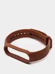 Коричневый фирменный ремешок для браслета Xiaomi Mi Band 5 / 6 силиконовый ми бэнд