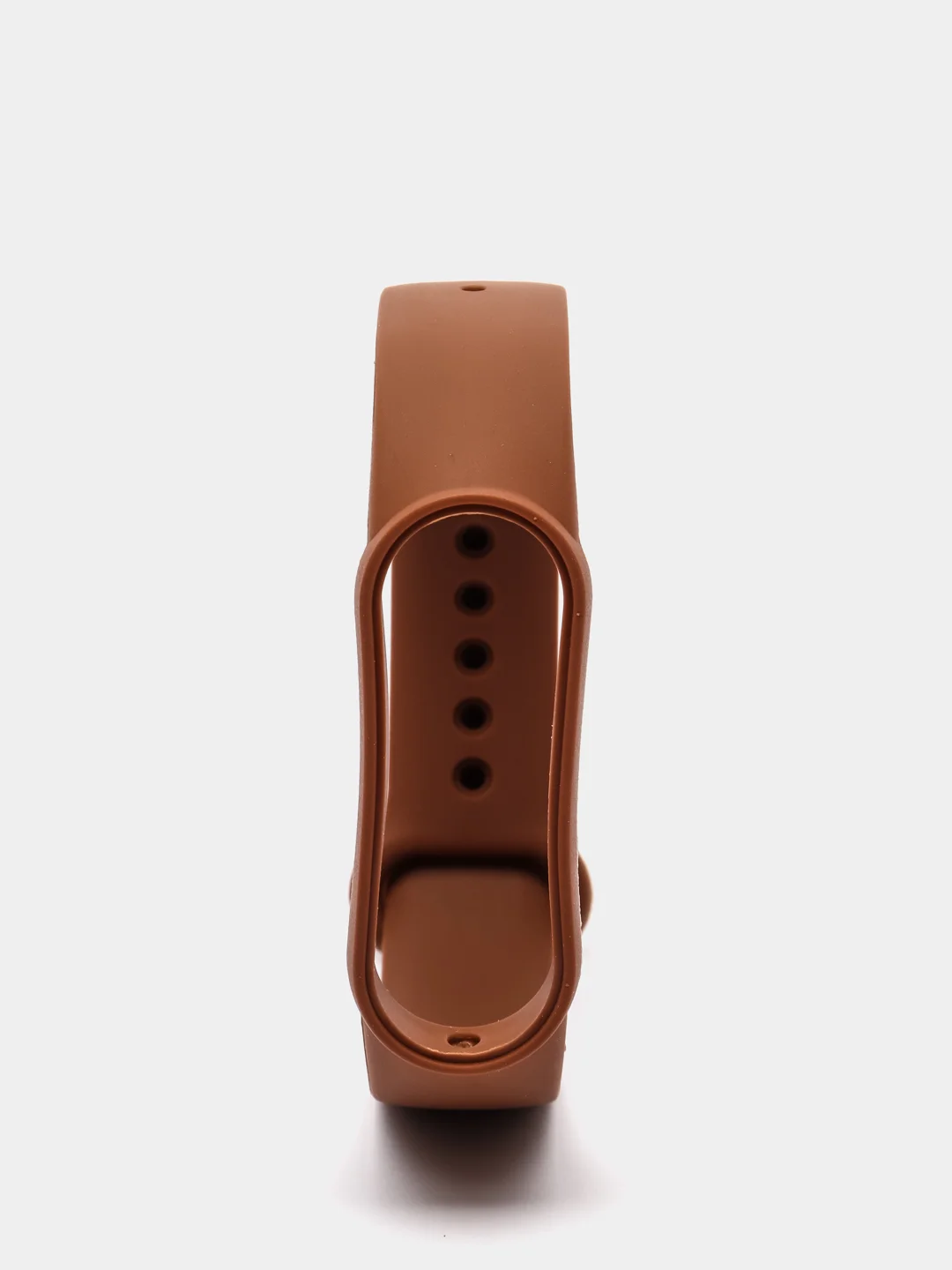 Коричневый фирменный ремешок для браслета Xiaomi Mi Band 5 / 6 силиконовый ми бэнд