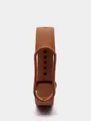 Коричневый фирменный ремешок для браслета Xiaomi Mi Band 5 / 6 силиконовый ми бэнд
