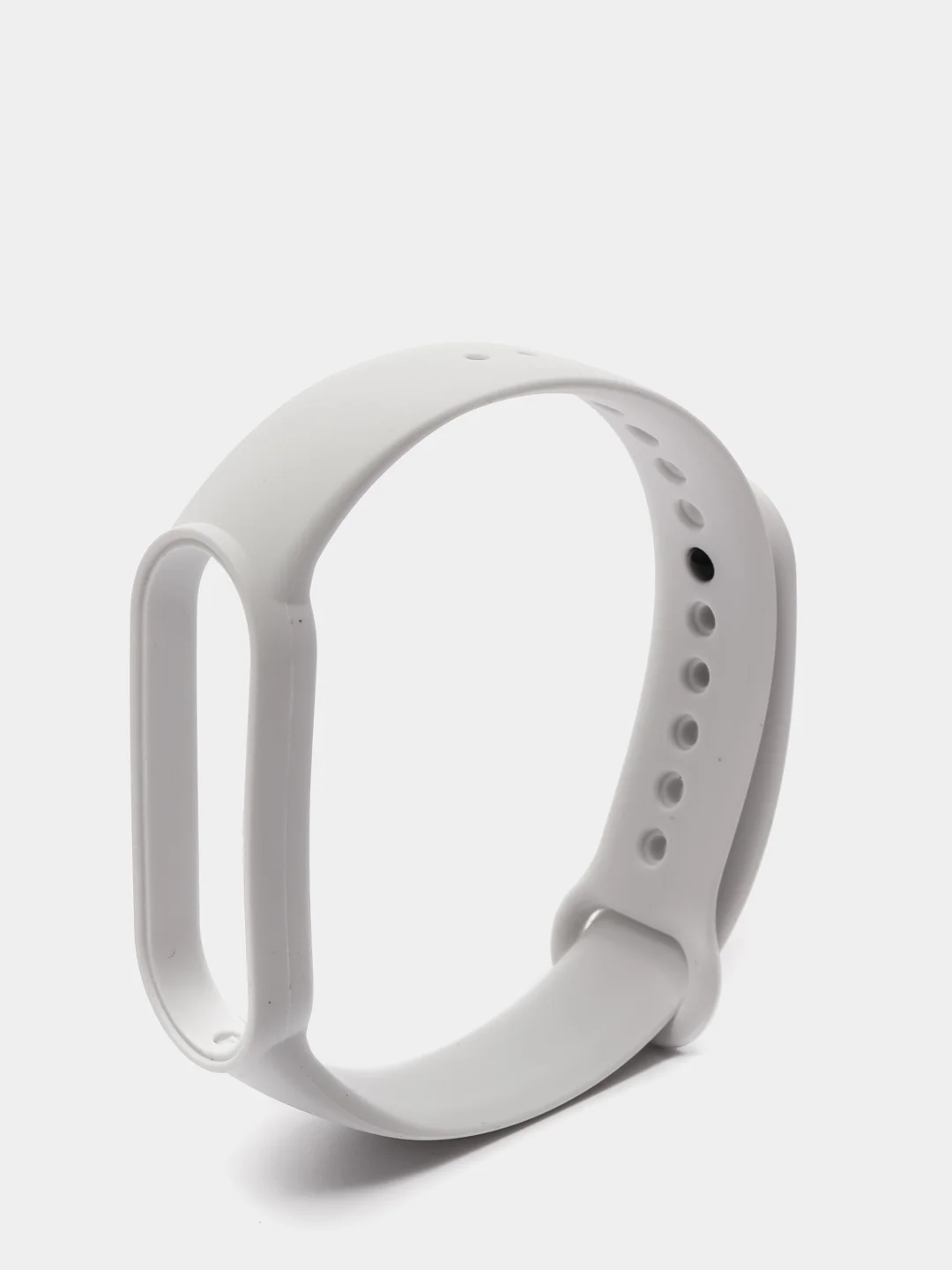 Белый фирменный ремешок для браслета Xiaomi Mi Band 5 / 6 силиконовый ми бэнд