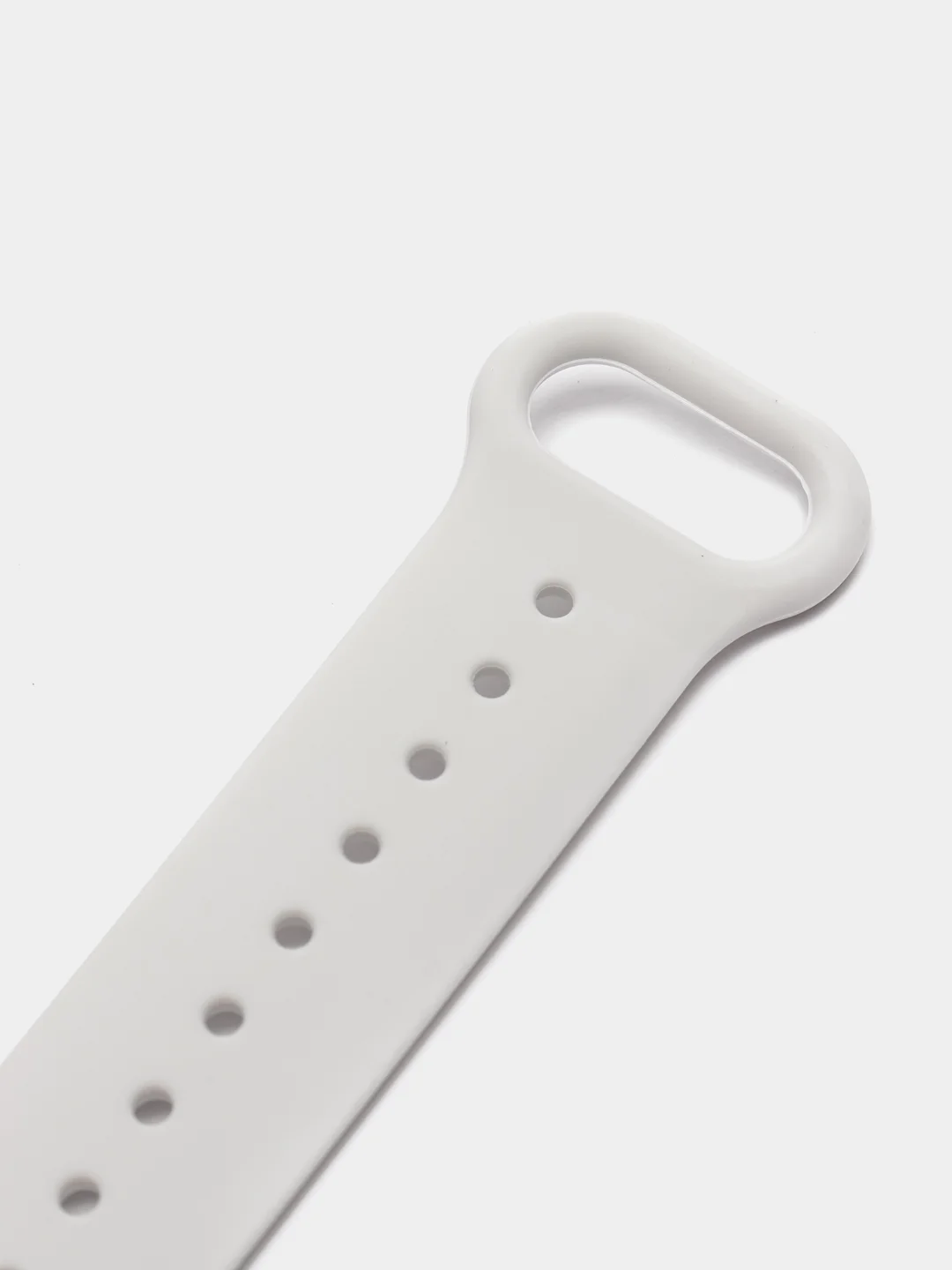 Белый фирменный ремешок для браслета Xiaomi Mi Band 5 / 6 силиконовый ми бэнд