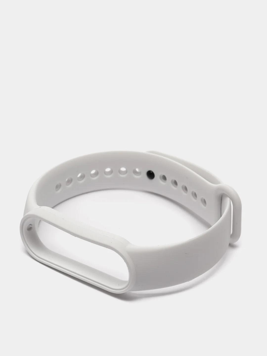 Белый фирменный ремешок для браслета Xiaomi Mi Band 5 / 6 силиконовый ми бэнд