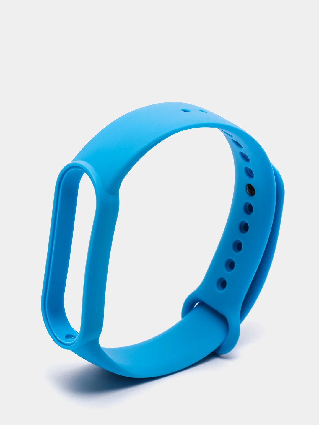 Синий фирменный ремешок для браслета Xiaomi Mi Band 5 / 6 силиконовый ми бэнд