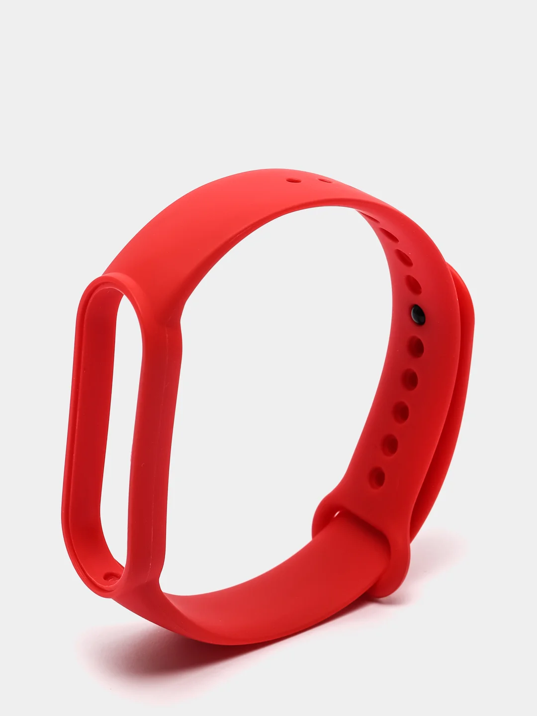 Красный фирменный ремешок для браслета Xiaomi Mi Band 5 / 6 силиконовый ми бэнд