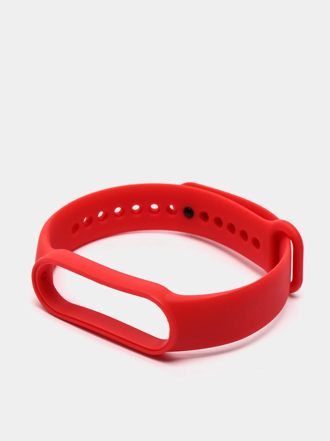 Красный фирменный ремешок для браслета Xiaomi Mi Band 5 / 6 силиконовый ми бэнд