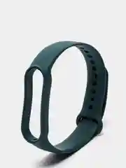 Зеленый фирменный ремешок для браслета Xiaomi Mi Band 5 / 6 силиконовый ми бэнд