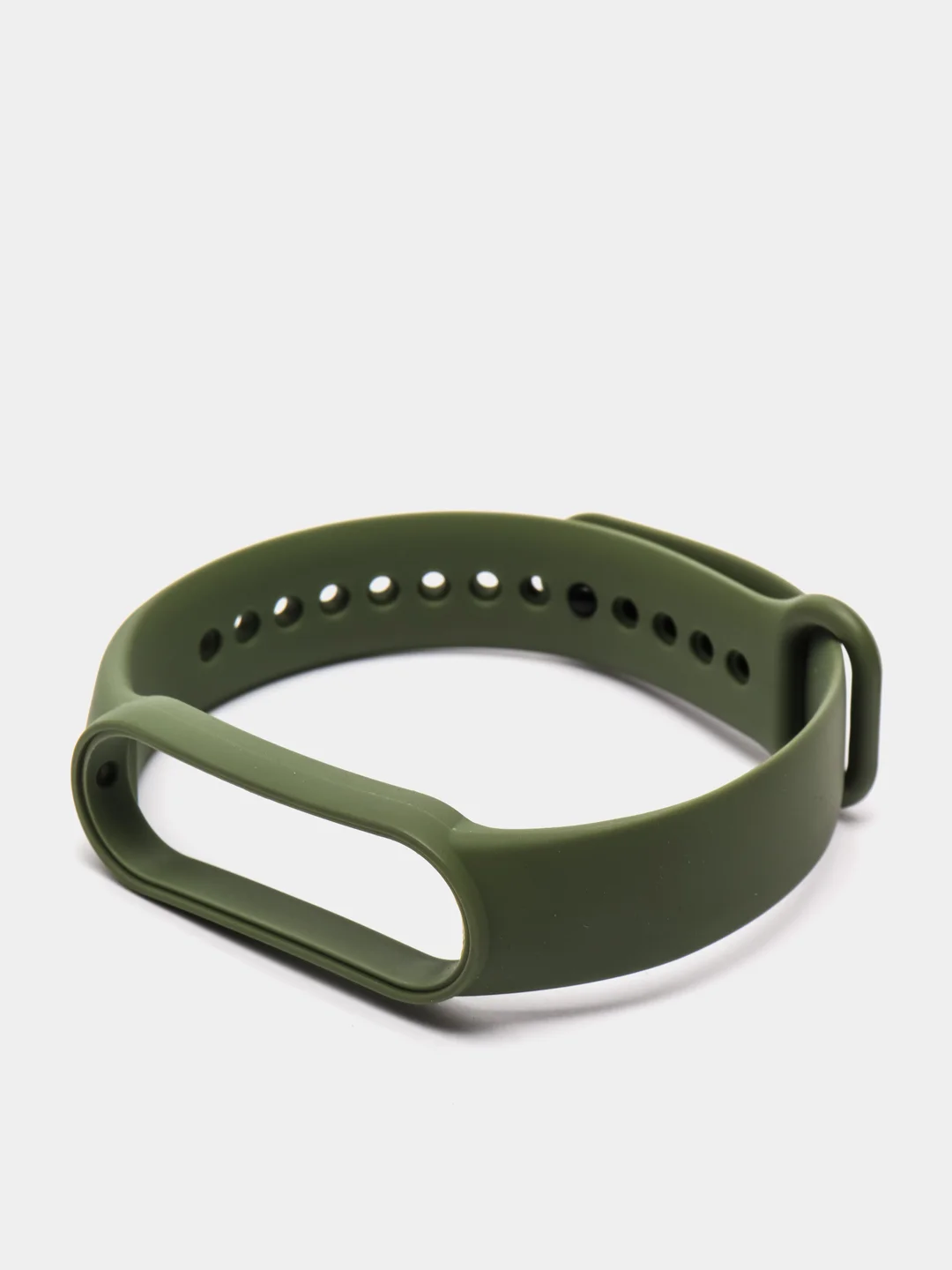 Зелёный хаки фирменный ремешок для браслета Xiaomi Mi Band 5 / 6 силиконовый ми бэнд