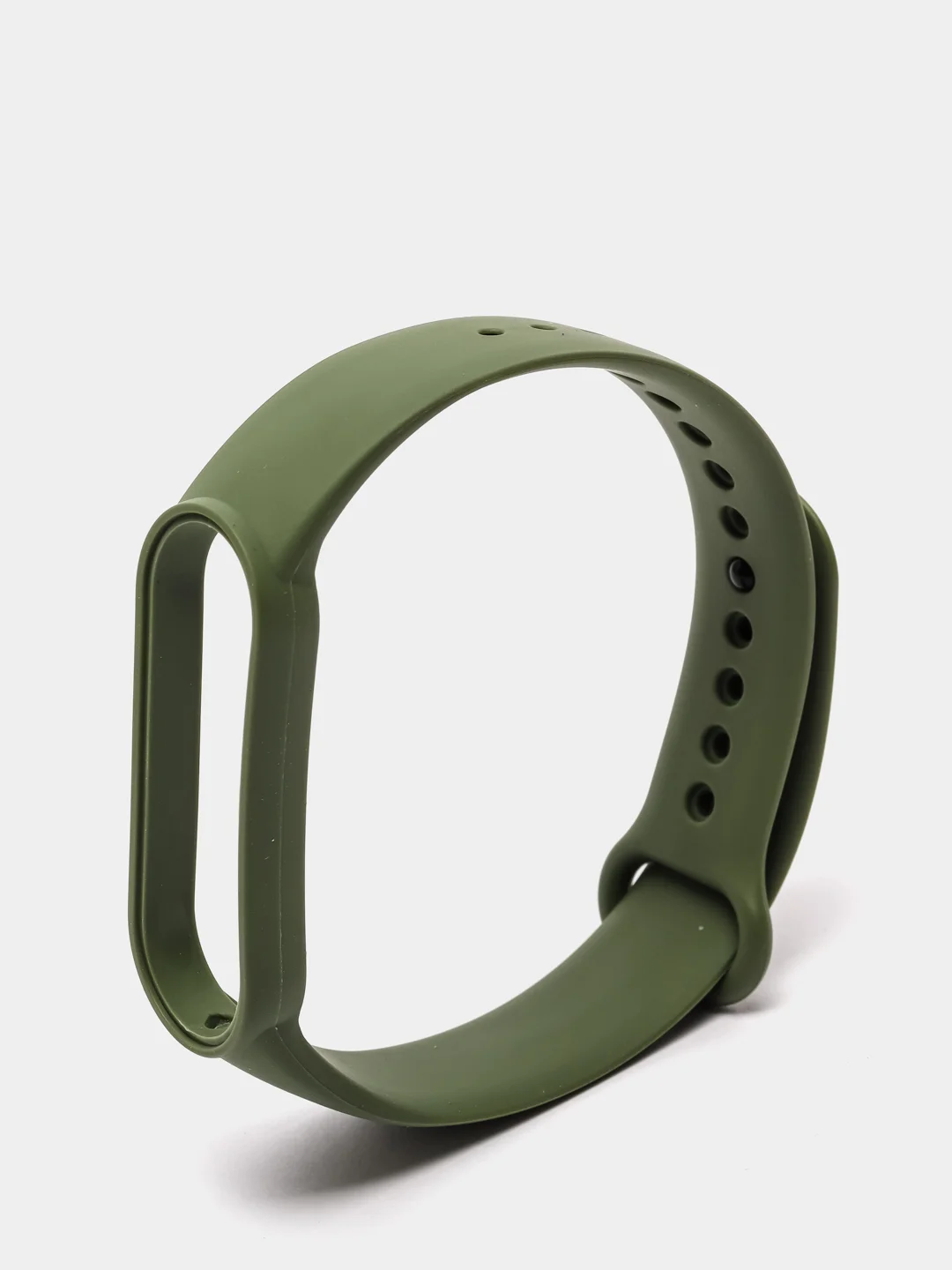 Зелёный хаки фирменный ремешок для браслета Xiaomi Mi Band 5 / 6 силиконовый ми бэнд