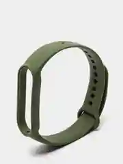 Зелёный хаки фирменный ремешок для браслета Xiaomi Mi Band 5 / 6 силиконовый ми бэнд