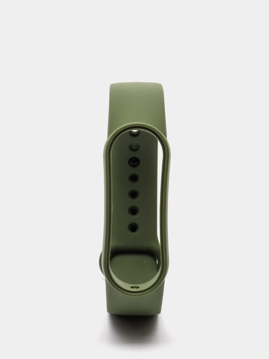 Зелёный хаки фирменный ремешок для браслета Xiaomi Mi Band 5 / 6 силиконовый ми бэнд