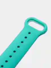 Бирюзовый фирменный ремешок для браслета Xiaomi Mi Band 5 / 6 силиконовый ми бэнд