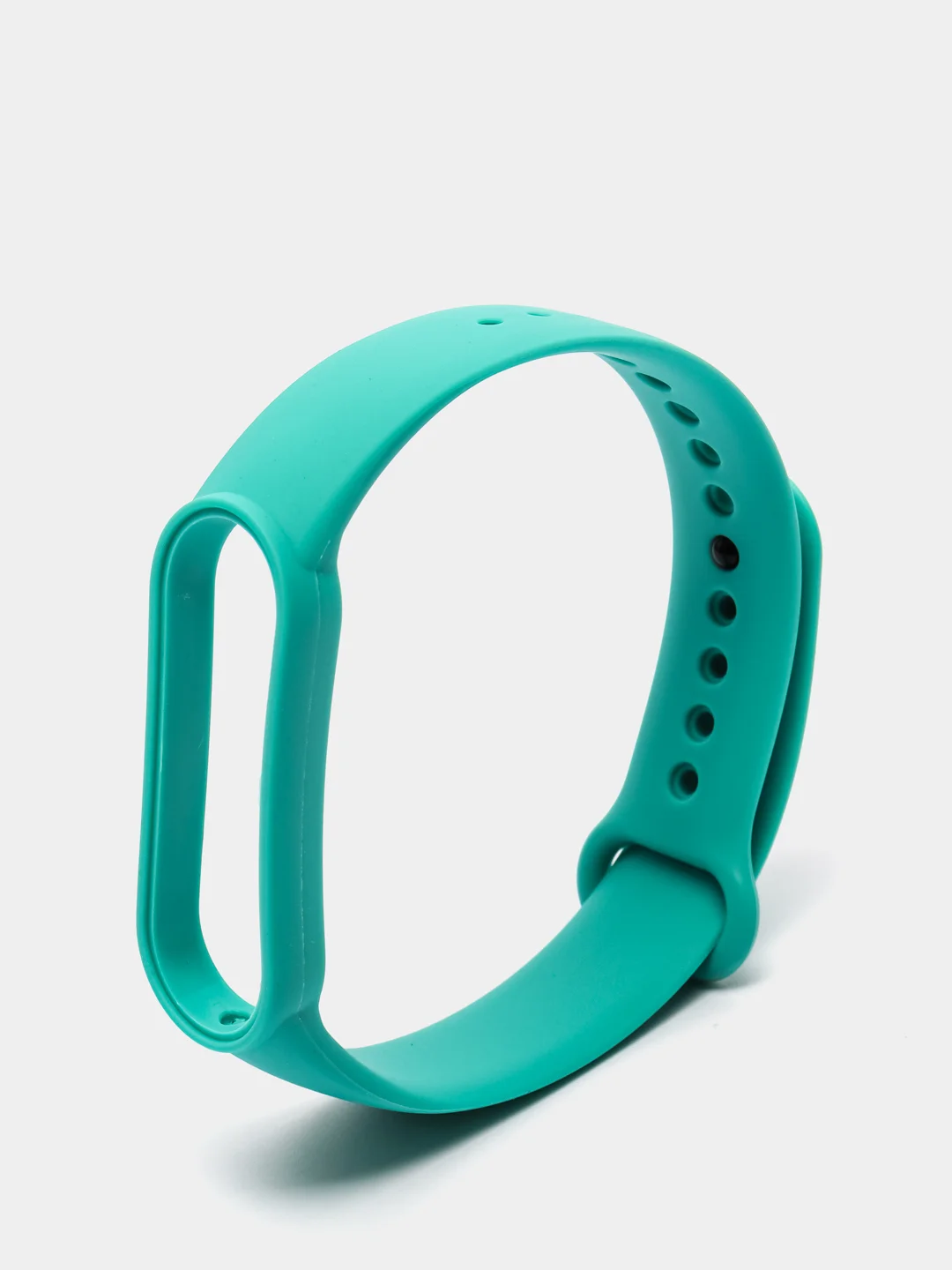 Бирюзовый фирменный ремешок для браслета Xiaomi Mi Band 5 / 6 силиконовый ми бэнд