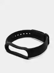 Черный фирменный ремешок для браслета Xiaomi Mi Band 5 / 6 силиконовый ми бэнд