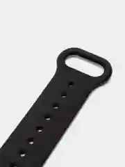 Черный фирменный ремешок для браслета Xiaomi Mi Band 5 / 6 силиконовый ми бэнд