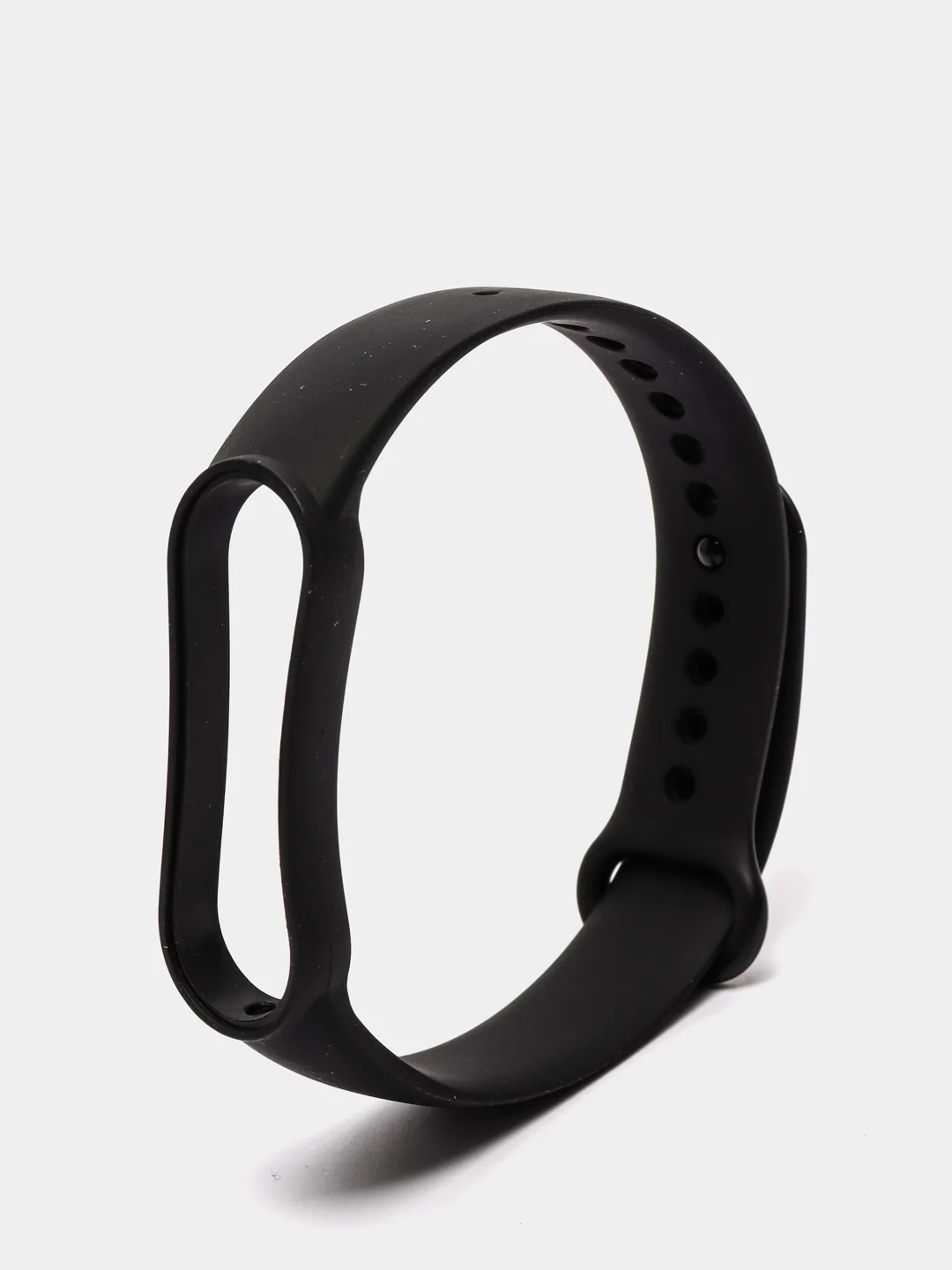 Черный фирменный ремешок для браслета Xiaomi Mi Band 5 / 6 силиконовый ми бэнд