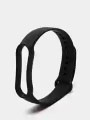 Черный фирменный ремешок для браслета Xiaomi Mi Band 5 / 6 силиконовый ми бэнд
