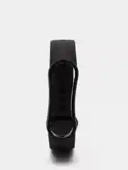 Черный фирменный ремешок для браслета Xiaomi Mi Band 5 / 6 силиконовый ми бэнд