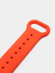 Оранжевый фирменный ремешок для браслета Xiaomi Mi Band 5 / 6 силиконовый ми бэнд