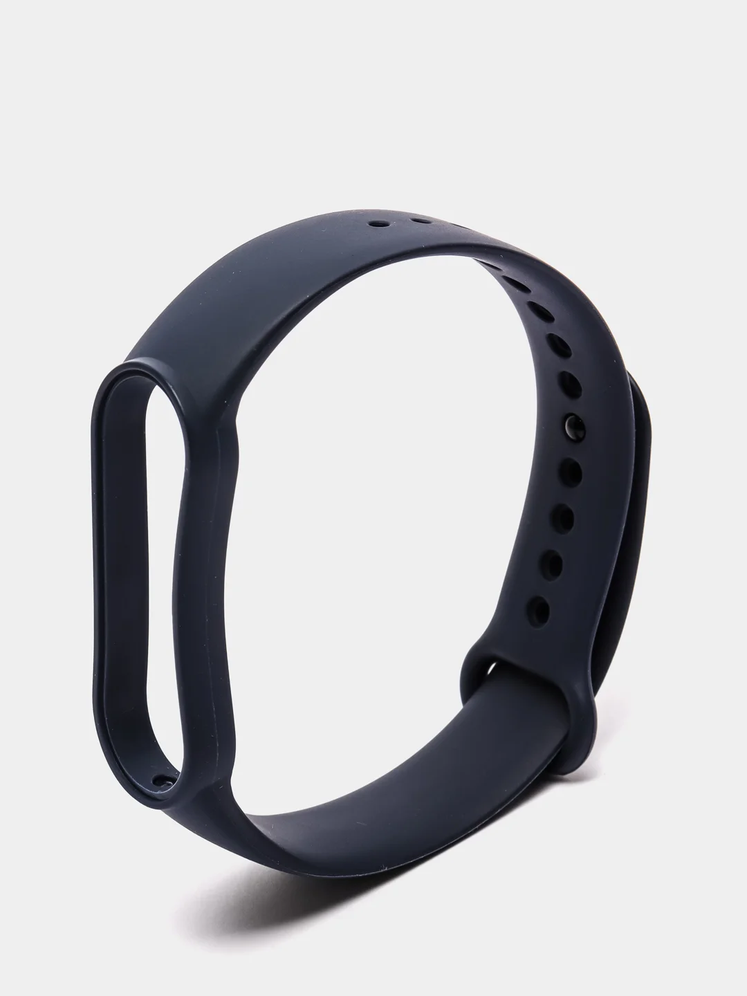 Синий меланж фирменный ремешок для браслета Xiaomi Mi Band 5 / 6 силиконовый ми бэнд