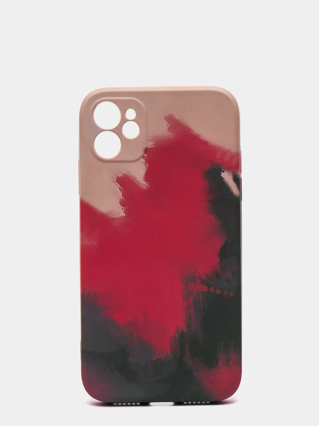 Багровый чехол для iPhone X XS XR 11 12 Pro Max mini силиконовый айфон про макс