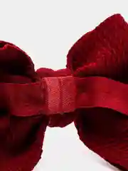 Бордовый детская повязка на голову с бантом / Повязка - бант для девочек