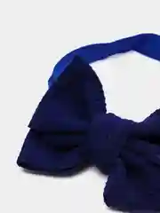 Индиго детская повязка на голову с бантом / Повязка - бант для девочек