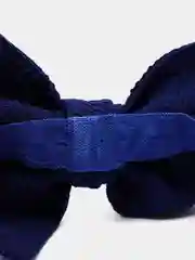 Индиго детская повязка на голову с бантом / Повязка - бант для девочек