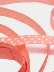Коралловый меланж лента репсовая 1,5 см Горох 3 метра цвета разные
