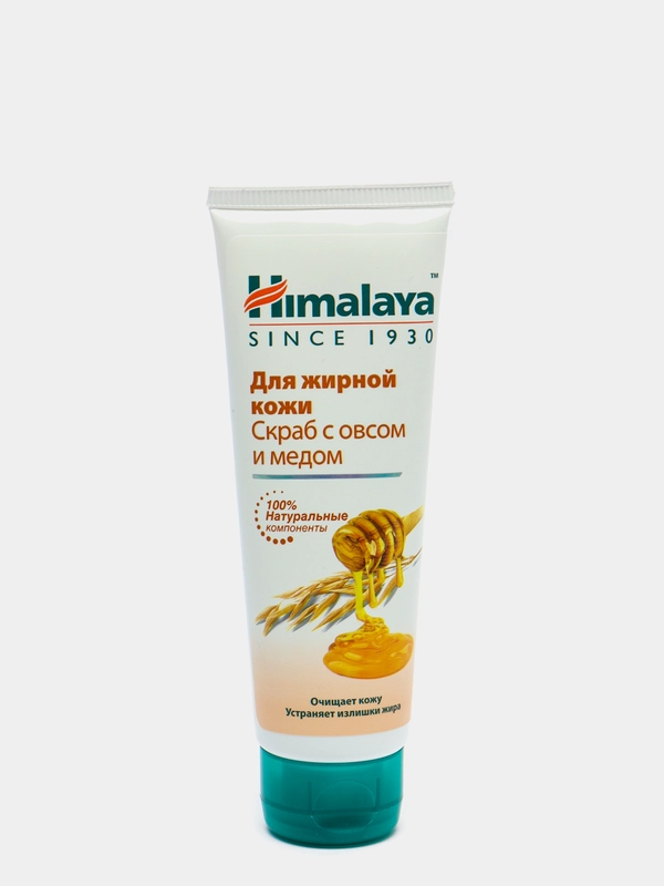 HIMALAYA SINCE 1930 Скраб для лица для жирной кожи с овсом и медом, 75 мл