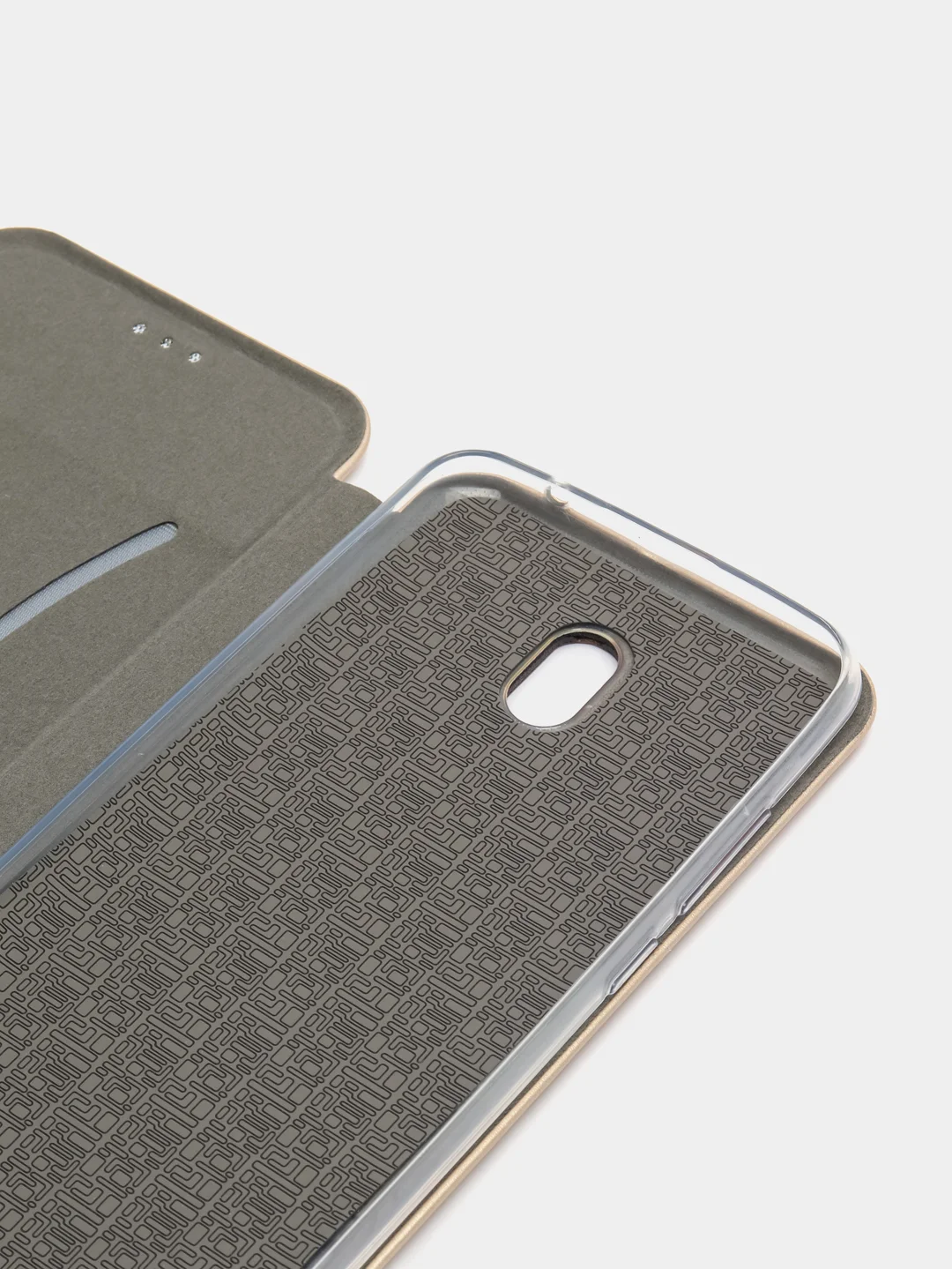 Чехол-книжка для Xiaomi Redmi 8A с закругленными краями, золото