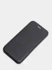 Чехол-книжка для Xiaomi Redmi Note 8 с закругленными краями, черный