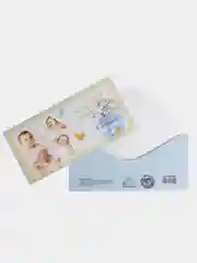 Бежевый конверт-открытка для денег новорожденному/ малышу/ на выписку/ роддом