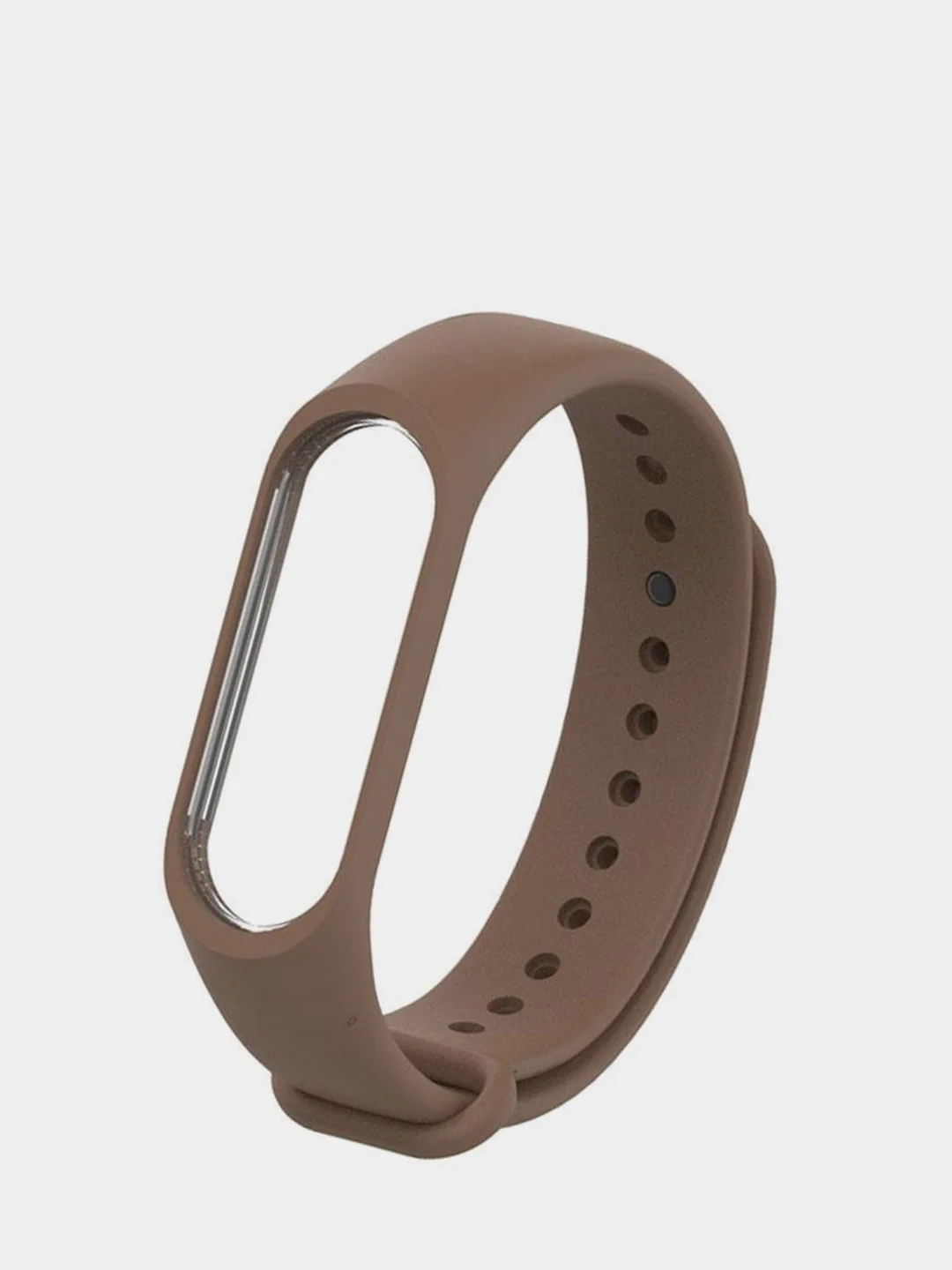 Коричневый силиконовый ремешок на Xiaomi Mi Band 3/4