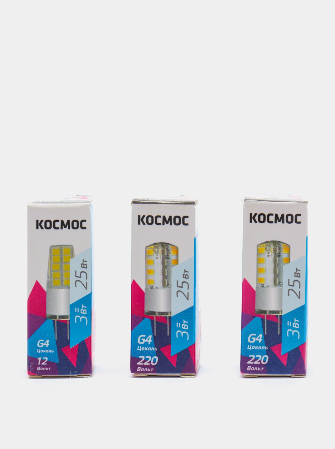Светодиодная лампочка (капсула) КОСМОС 3Вт G4 220В, 3шт уп, 4500К / LED3wJCG4220v453