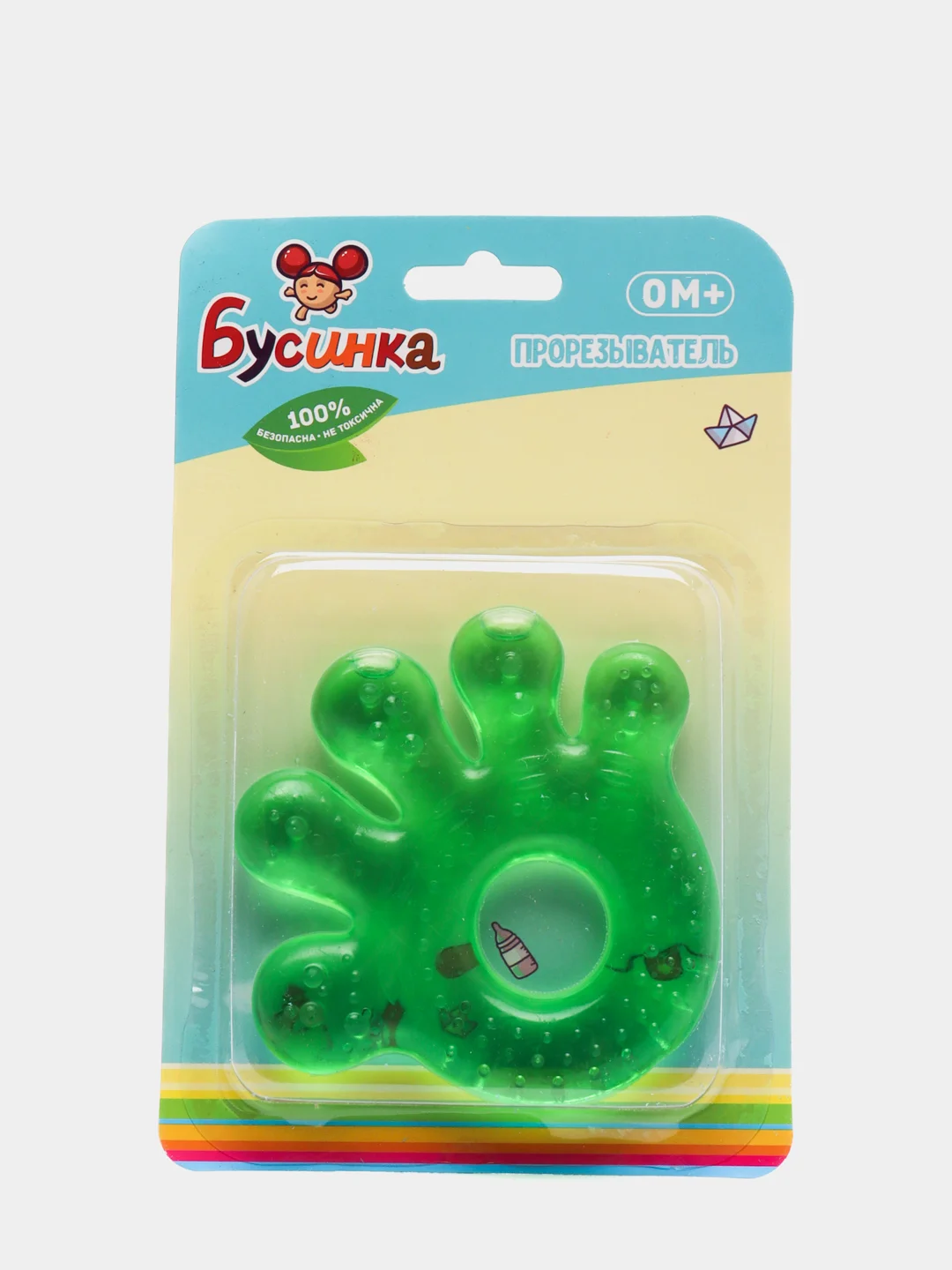 Лайм прорезыватель / грызунок Бусинка детский "Рука с водой", 1085