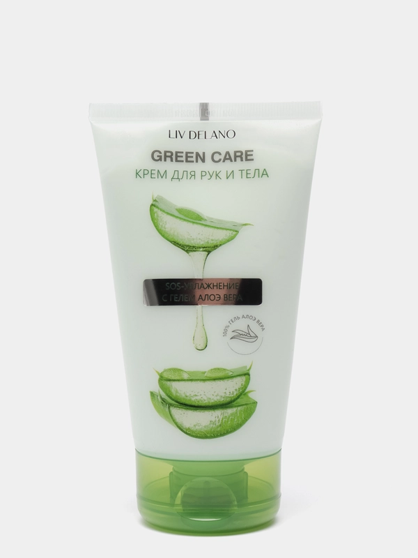 Liv Delano Крем для рук и тела с гелем алоэ вера "GREEN CARE", 150 г