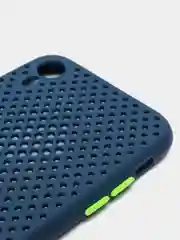 Синий охлаждающий чехол для iPhone (Айфон) 6, 6S, 7, 8, Plus, SE 20, X, XS, XR, 11 Pro Max, 12