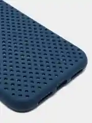 Синий охлаждающий чехол для iPhone (Айфон) 6, 6S, 7, 8, Plus, SE 20, X, XS, XR, 11 Pro Max, 12