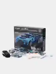 Синий конструктор на радиоуправлении "Гоночная машинка Ferrari CaDA",  отличный подарок