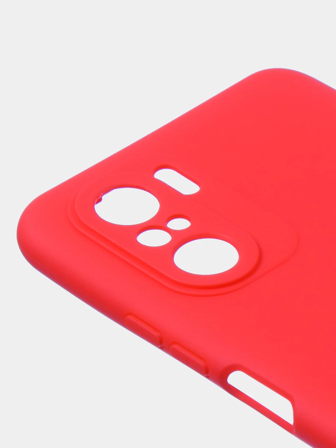 Красный чехол для Poco F3 / Xiaomi Mi 11i (2021) цветной матовый