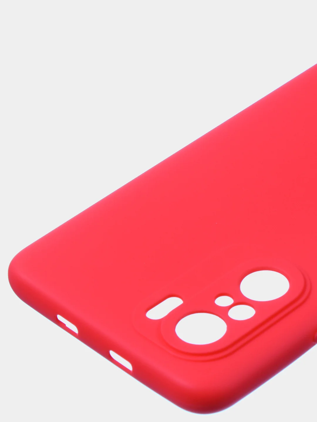 Красный чехол для Poco F3 / Xiaomi Mi 11i (2021) цветной матовый