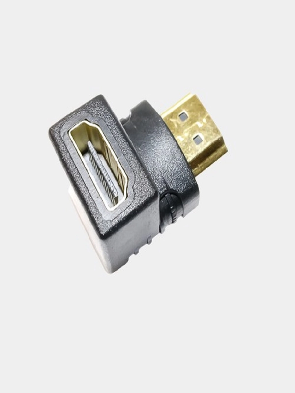 Переходник гнездо HDMI -&gt штекер HDMI угловой
